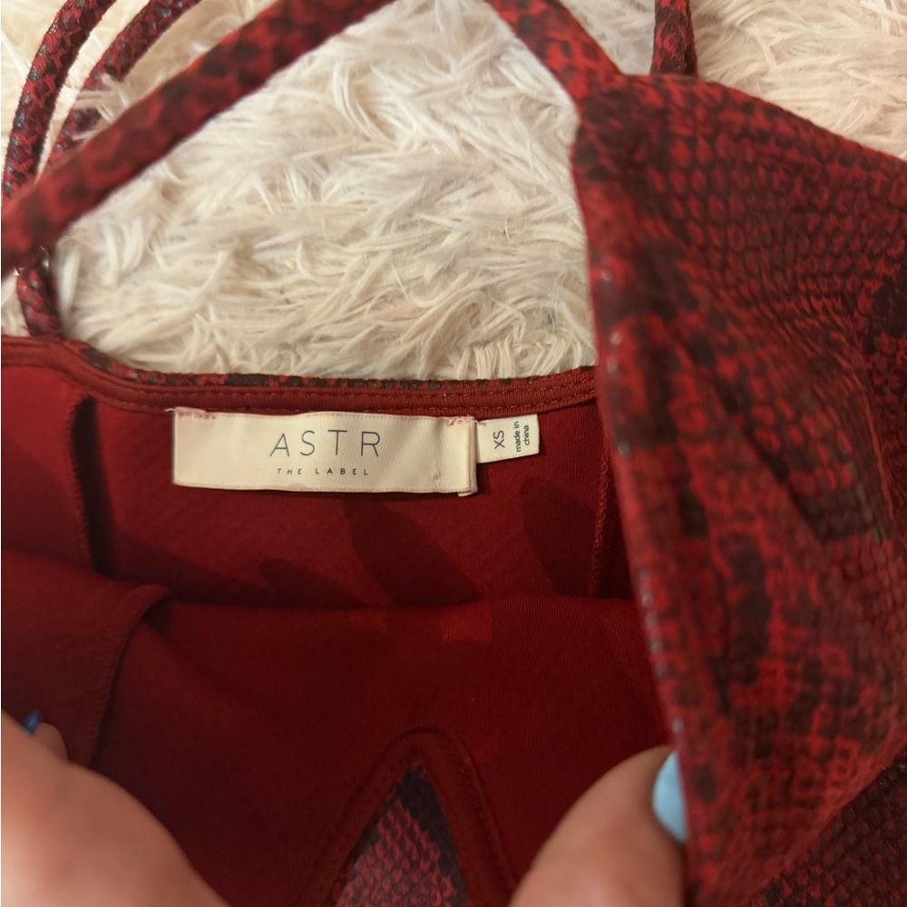Revolve ASTR red snakeskin “Come Slither” dress - Picture 6 of 6